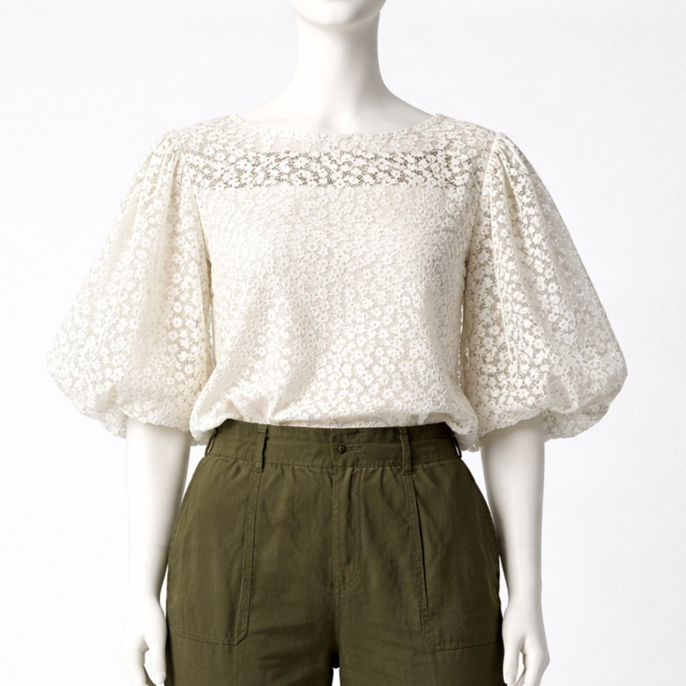 👚 Garcia White Lace Blouse 👚